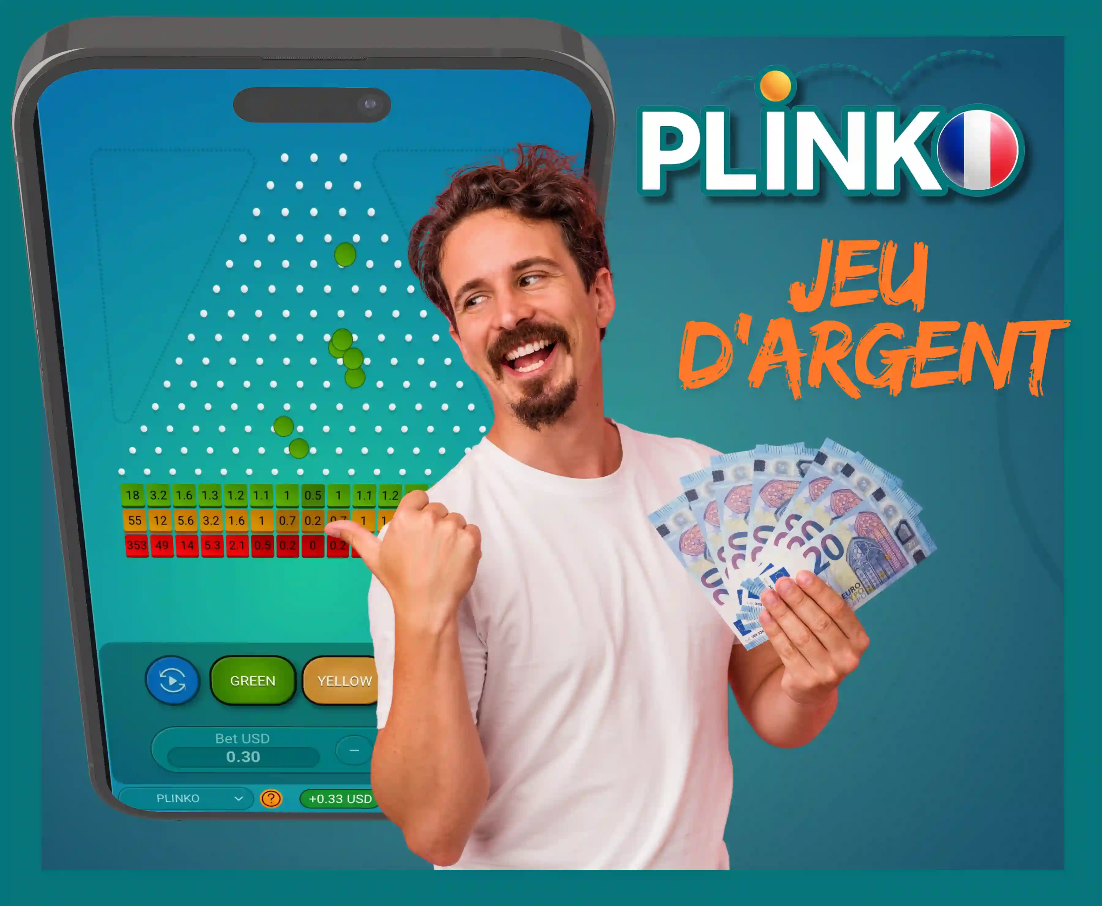Plinko offre la possibilité de parier avec de l'argent réel ou de la cryptomonnaie