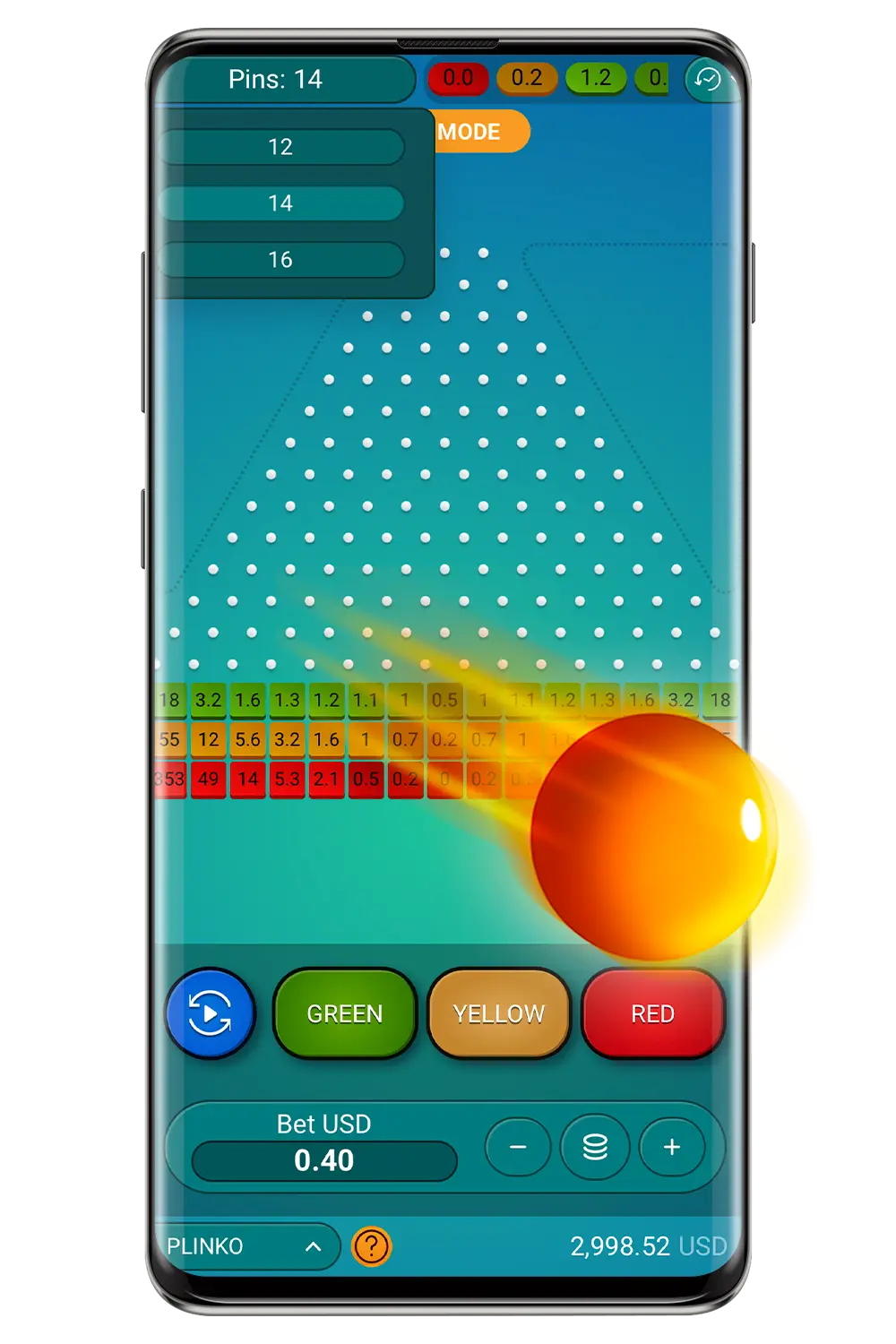 Capture d'écran du site officiel de Spribe Plinko-4